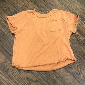 Burnt orange pocket tee